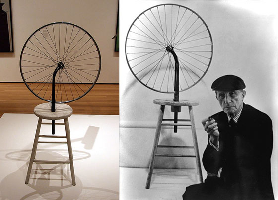 ready made duchamp roue de bicyclette